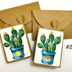Kaktus Mini Karte, Kaktus mit Herz, Dein Wunschtext, Geburtstagskarte, Pflanzen Karte, Geschenk karte, Glückwunschkarte, Klappkarte