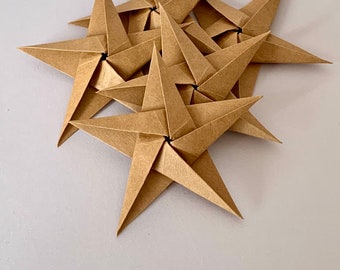 5x Papiersterne Zum Aufhängen – 3x 30 Cm + 2x 40 Cm, Weiß, Faltbar & Wiederverwendbar