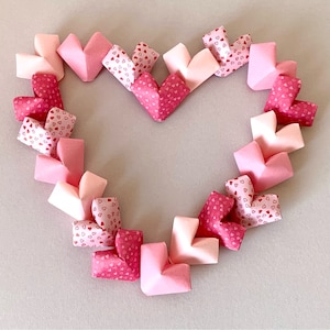 Set di 20, cuori origami 3D con scatola, testo del tuo desiderio, mini cuori di carta 3D, cuori rosa, cuori rossi, piccoli cuori 3D, dai cuori