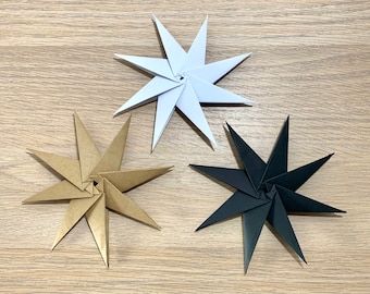 Set of 3, origami stars, paper stars, party decoration, tree decoration, tree ornament, Christmas decoration, home decoration, star ornament, star gift