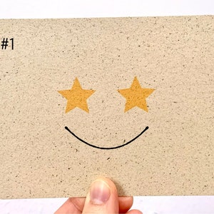 Stern Postkarte, A6, Smile Karte, Vatertag, Muttertag, Geburtstag, Geschenkkarte, Weihnachtskarte, Graspapier