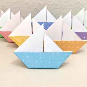 10er Set, 10 Origami Boote, Süßes Boot, Mini Boot, Boot Tischdeko, Partydeko, Papier Segelboot, Boot Geschenk, Boot Wohndeko, Sommer Deko
