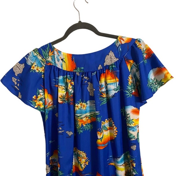Vintage Made in Hawaii Island Print Muumuu Dress … - image 5