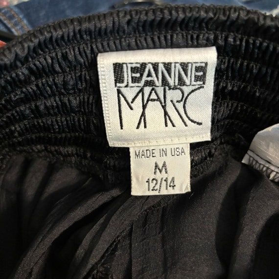 Vintage Jeanne Marc Black Red Pleated Belt Pants … - image 8