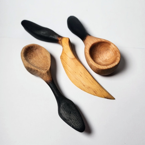 Made to order-Hand Carved Spoons and Knives [Burnt Collection]