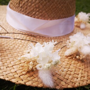 Epingle à cheveux blanche pour la mariée ou la demoiselle d'honneur idéale pour apporter une touche champêtre et féérique à votre coiffure image 2