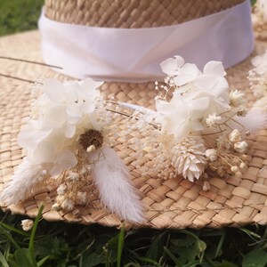 Epingle à cheveux blanche pour la mariée ou la demoiselle d'honneur idéale pour apporter une touche champêtre et féérique à votre coiffure image 3