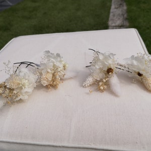 Epingle à cheveux blanche pour la mariée ou la demoiselle d'honneur idéale pour apporter une touche champêtre et féérique à votre coiffure image 9