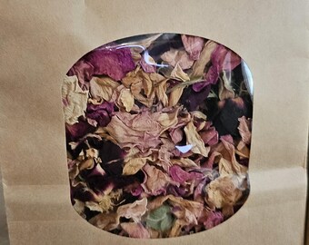 Pétalos de rosa y flores secas 2 oz