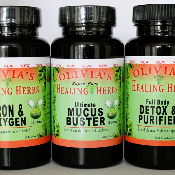 HERBS FOR FASTING- Water & Juice Fast Package, Mucus Buster, Full Body Detox Iron Infusion- Dr Sebi Herbs, Natural rganic Herbal Supplements