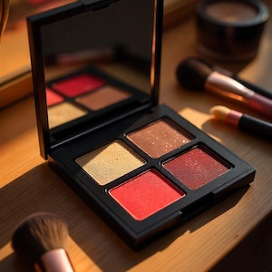 Herbal Eye Shadow Palette, Natural Herbs & Minerals Eye Makeup, Non-Toxic, Chemical FREE Eye Shadow, Vegan, Hibiscus, Rose, Lavender +++