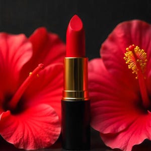 Hibiscus & Rose Herbal Lipstick + Gloss, Natural, organic lipstick, lip gloss, Rahab Red color