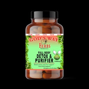 FULL BODY DETOX & Purifier (30ct or 60ct)- Dr Sebi Herbs for Detox and Cleanse, Natural and Organic Herbal Supplements
