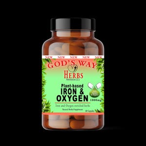 Dr Sebi Green Food + Iron Plus Combined! (Iron & Oxygen) Vegan Herbal Supplements, Natural and Organic Herbal Supplements