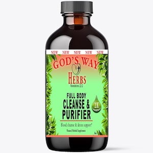 Dr. Sebi GANZKÖRPER-DETOX- & REINIGER (8 Unzen) Tonic für Detox und Reinigung, natürliche und organische Kräuterergänzungen