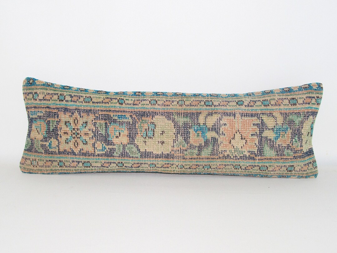 Aztec Lumbar Pillow Kilim Cushion Cover 12x36 vintage Lumbar Etsy
