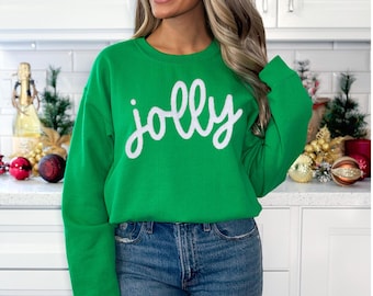 Jolly Fluffy White Patch Shirt, Christmas Shirt
