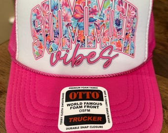 Summer Vibes floral Trucker Hat