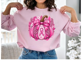 Breast Cancer Awareness Shirt Pink Pumpkin, Pink Ribbon Fall Shirt, Breast Cancer shirt, October Awareness