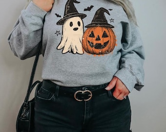 Pumpkin Ghost Tshirt, Halloween Shirt