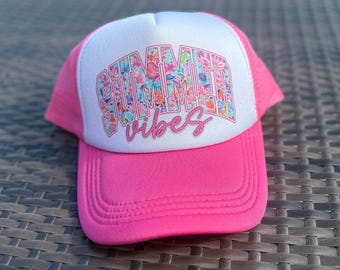 Summer Vibes floral Trucker Hat