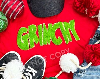Grinchy Chenille Patch Sweatshirt