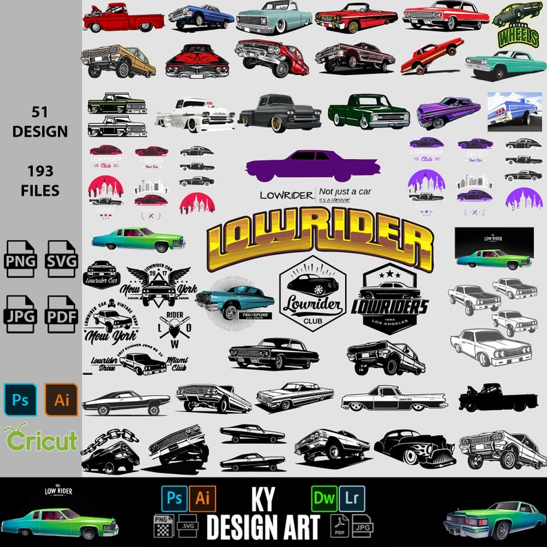 Low Rider Svg Classic Cars Svg Stickers artsvg - Etsy