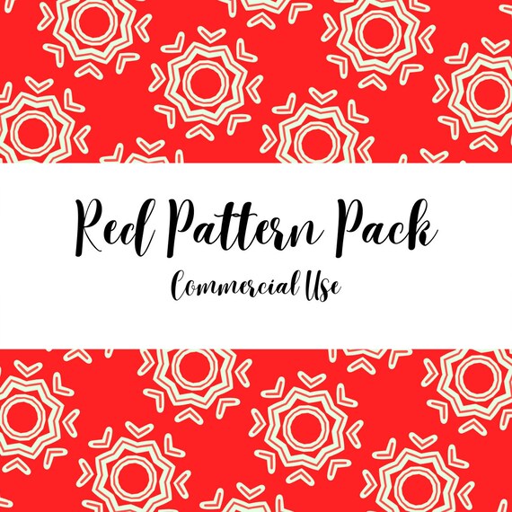Red Pattern Pack Pngs for Commercial Use Scrapbooking - Etsy