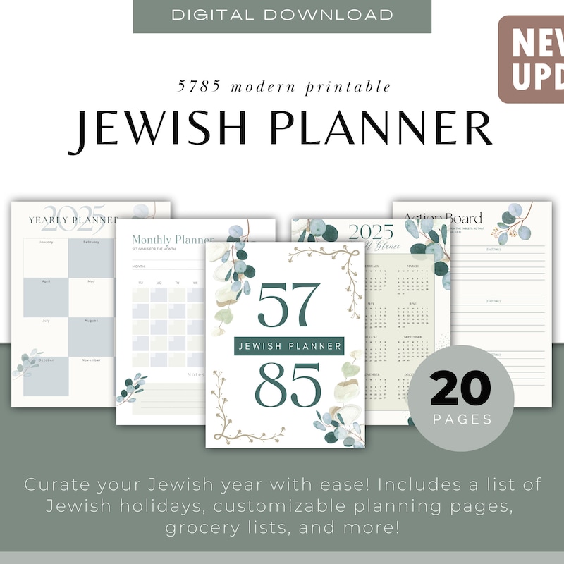 Jewish 2025 Planner Etsy