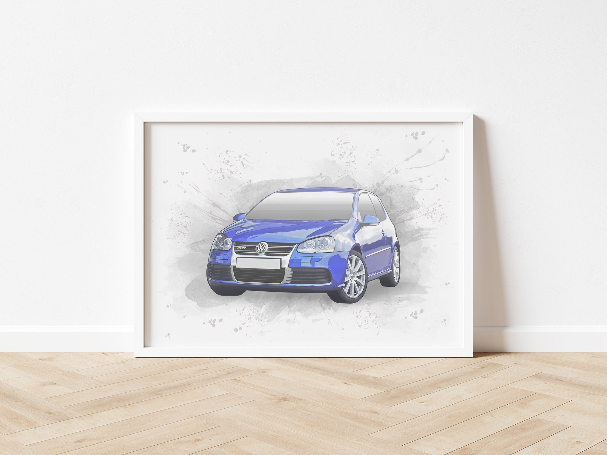 Kopie von Blaues AD-Cover® Mikrokontur mit Spiegeltaschen für VW Golf 5 -  R32