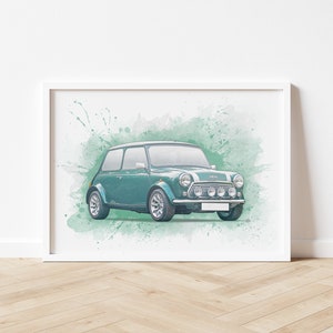 ミニクーパーのアートワーク - Etsy 日本