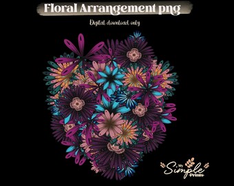 Elegante composizione floreale png Download per magliette e altri progetti