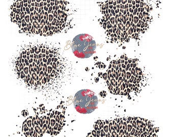 Leopard Patches PNG-Sublimation Patches for Digital Design Downloads-Christmas Png, Sports Png, Cheer Png