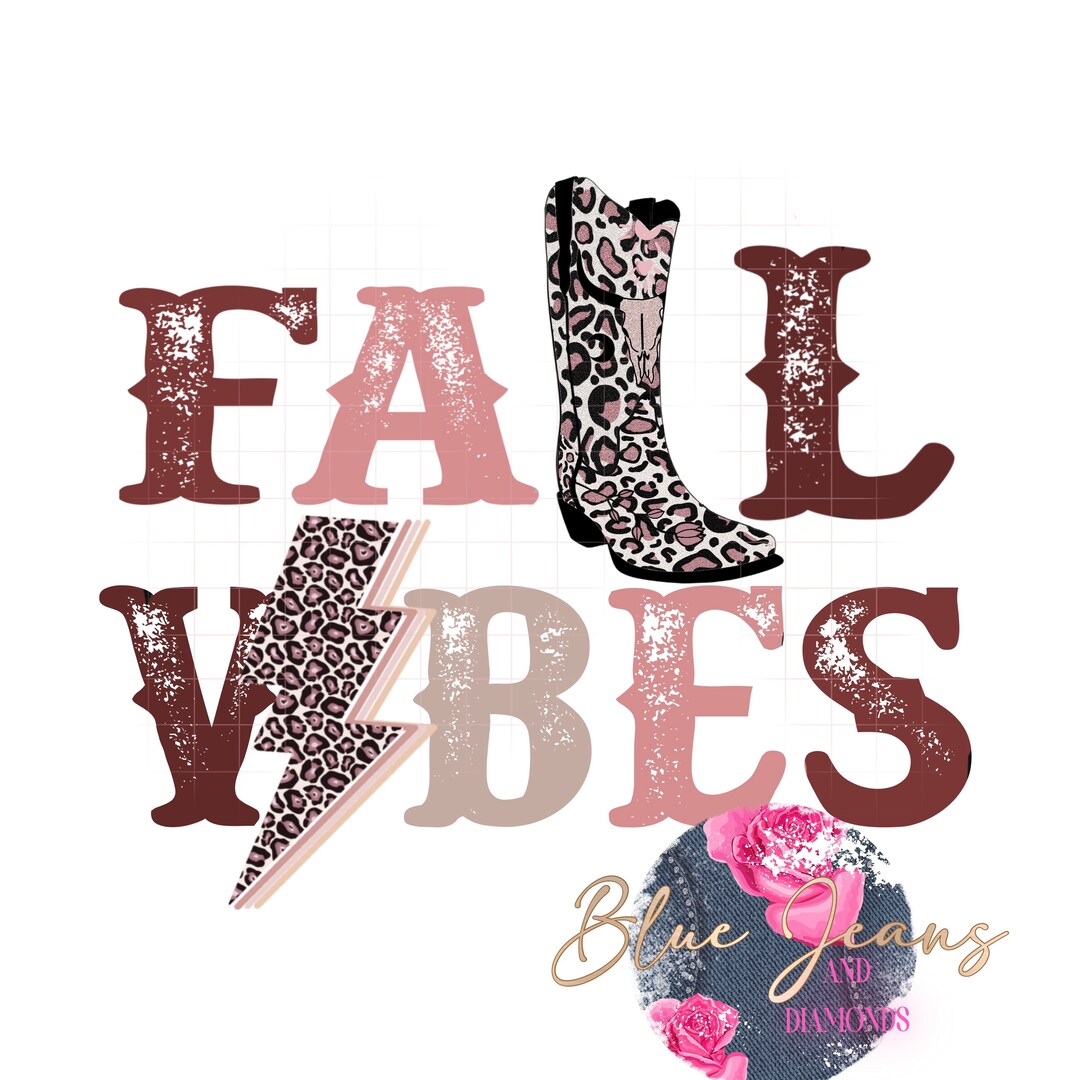 Distressed Fall Vibes Leopard Lightning Bolt-fall Western Sublimation ...