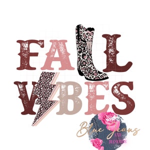 Distressed Fall Vibes Leopard Lightning Bolt-Fall Western Sublimation Design |  Fall Design PNG and SVG, Digital Download, Leopard Patches