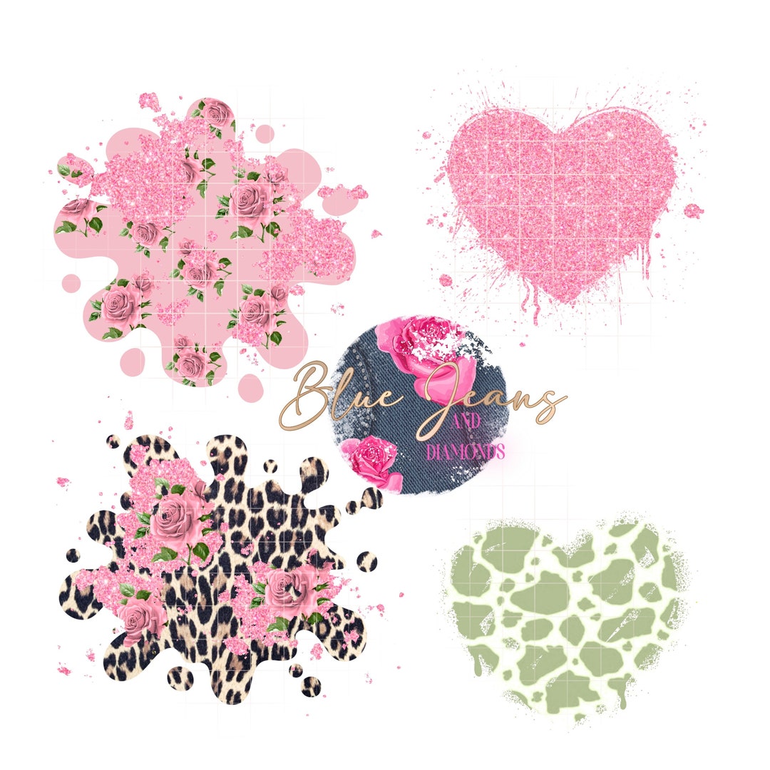 Pink Patch Vector Custom Patches Png, Pink Roses Patches Png, Instant Download, Png ...
