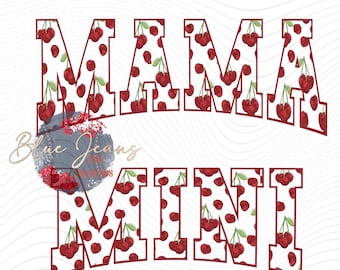 Coquette Cherry Mama and Mini PNG: Girly Shirt Design