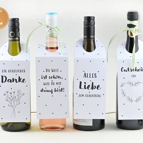 Weil Man Blumen Nicht Trinken Kann Flaschenanhänger - Etsy.de