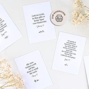 30 Bibelverse zum Ausdrucken, Bibelverse zum Verschenken - SOFORT DOWNLOAD