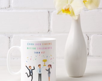 Good Luck Colleague Mug – Funny Farewell Gift for Coworkers | Goodbye Coffee Cup, 11oz Ceramic
