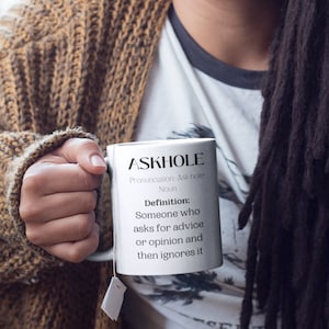 Askhole Mug, Asshole Mug, Funny Mug, Funny Gift, Gift For Work, Askhole Definition, Funny Asshole Mug, Funny Word Gift, Funny Coffee Mug