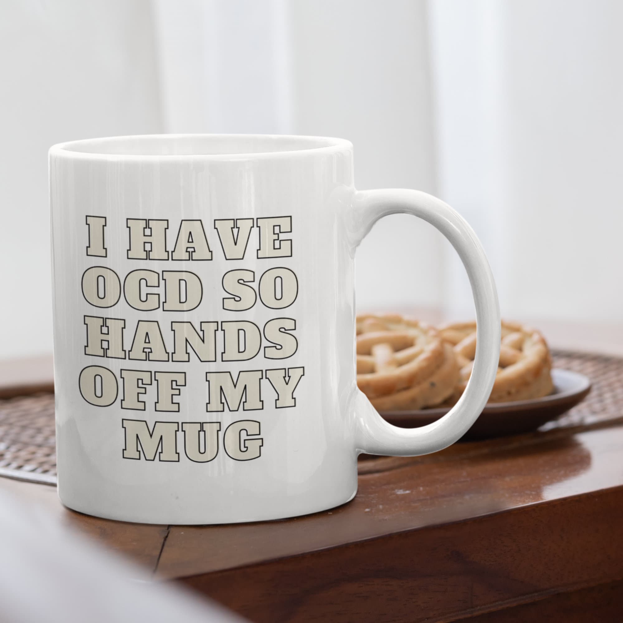 "Hands Off My Mug" Novelty Coffee Mug – 9cm X 8cm, Microwave & Dishwasher Safe Fun Gift