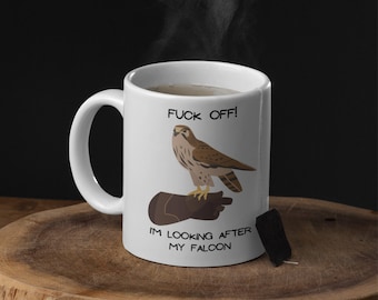 Funny Falcon Mug - Rude Coffee Cup for Falconers, Bird Lovers & Wildlife Enthusiasts – 11oz Sarcastic Gift for Him or Her