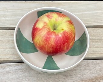 Bol à carreaux vert fait main - Bol à céréales, bol à fruits, bol à salade - Céramique