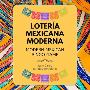 Lotería Mexicana | Modern Mexican Bingo | Loteria Game | Loteria en Español e Inglés | Juego de cartas para familia y amigos