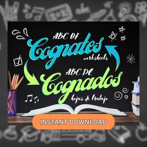 ABC of Cognates - ABCdario de Cognados | Worksheets - Hoas de Trabjo | Similar Vocabulary English-Spanish | List of words | Vocabulario