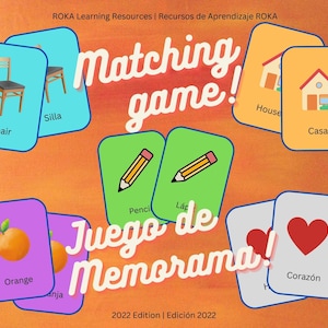 Juego de Memorama | Matching Game | Learn Spanish and English Playing a Matching Pairs Game