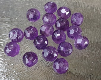 Amethyst kralen, facet, 7 mm, per 10 stuks