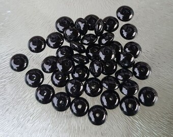 Onyx kralen, rondel, 4 x 8 mm, per 20 stuks