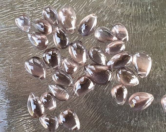 Sillimanite kralen, gladde druppels, bruin, 6 tot 8 mm, per 10 stuks